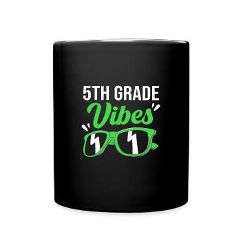 5. Klasse - Tasse einfarbig - Schwarz - Vorne