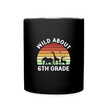 6ème - Mug uni - noir - Devant