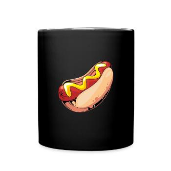 Collation hot-dog - Mug uni - noir - Devant