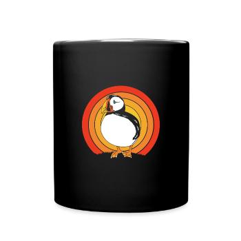 Papageientaucher Puffin - Tasse einfarbig - Schwarz - Vorne