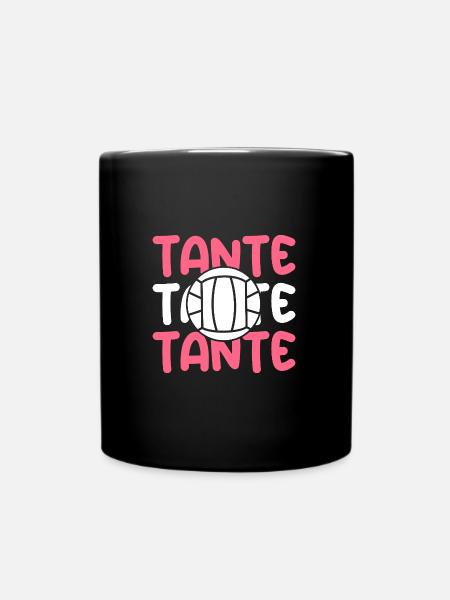 Handballer Tante Handball - Tasse einfarbig - Schwarz