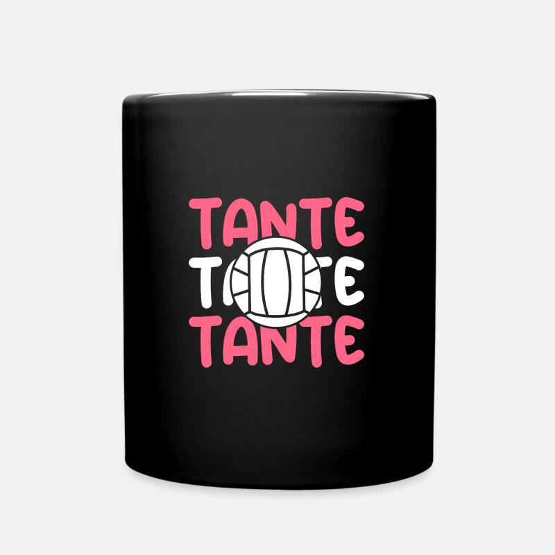 Handballer Tante Handball - Tasse einfarbig - Schwarz