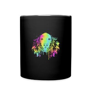 Cocker Spaniel - Tasse einfarbig - Schwarz - Vorne
