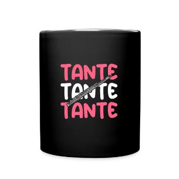 Flûtiste Tante Flûte Flûte - Mug uni - noir - Devant