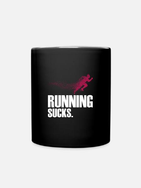 Running Sucks - Tasse einfarbig - Schwarz