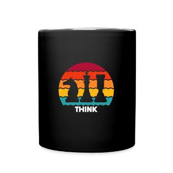 Schachspieler Spruch - Tasse einfarbig - Schwarz - Vorne