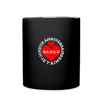 Joyeux anniversaire maman - Mug uni - noir - Devant