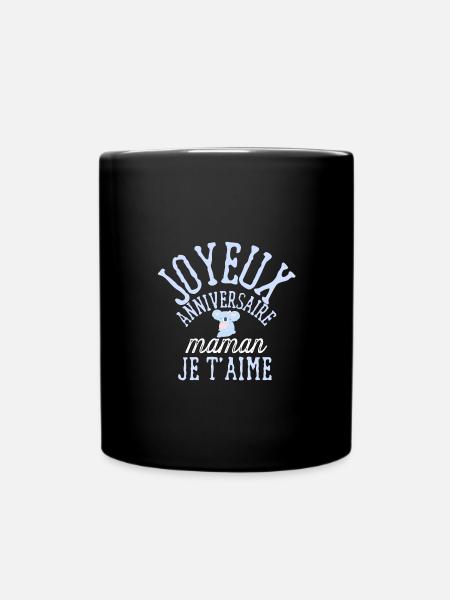 Joyeux anniversaire maman - Mug uni - noir