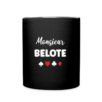 belote - Mug uni - noir - Devant