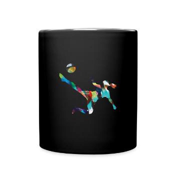 Soccer ,Joueur de soccer, Soccer féminin,graffiti - Mug uni - noir - Devant