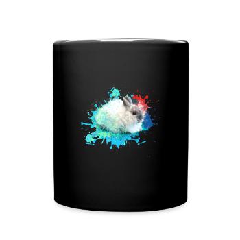 Lapin,Graffiti,Peinture,Animal,Lapin,Coloré - Mug uni - noir - Devant