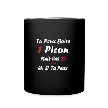 Tu peux noire un picon - Mug uni - noir - Devant