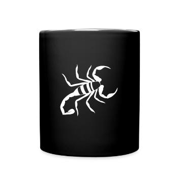 Sternzeichen Skorpion - Tasse einfarbig - Schwarz - Vorne