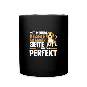 Dog Beagle - Full Colour Mug - black - Front