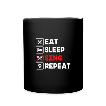 Karaoke - Tasse einfarbig - Schwarz - Vorne