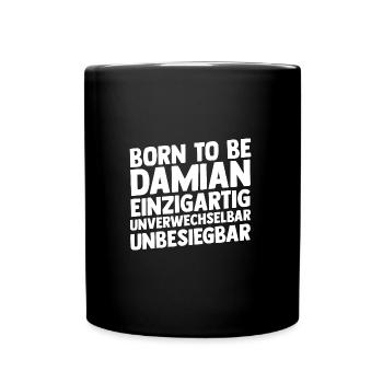 Vorname Damian - Tasse einfarbig - Schwarz - Vorne