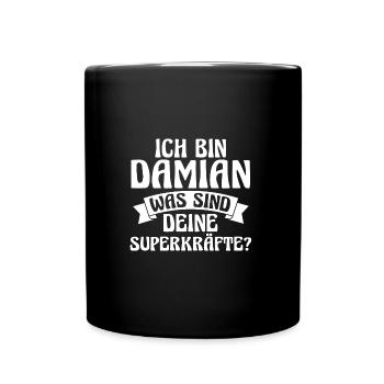Vorname Damian - Tasse einfarbig - Schwarz - Vorne