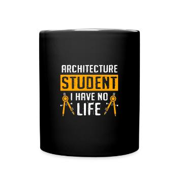 Architekt Architektur - Tasse einfarbig - Schwarz - Vorne