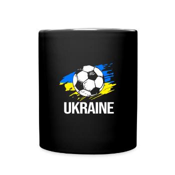 Ukraine - Tasse einfarbig - Schwarz - Vorne