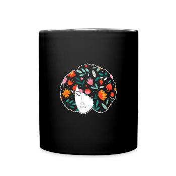 Afro Latina - Tasse einfarbig - Schwarz - Vorne