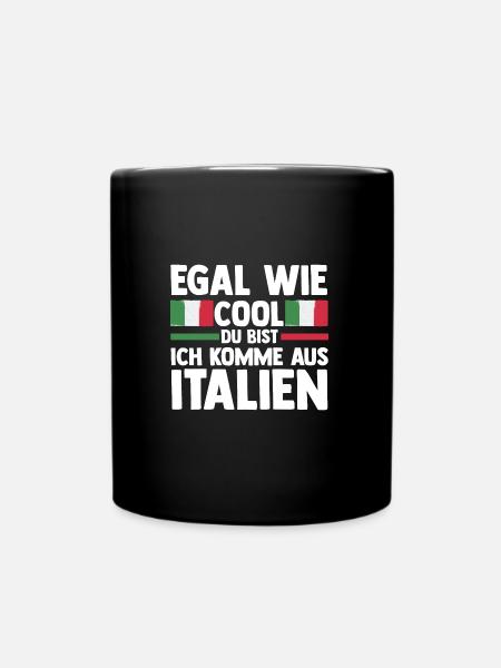 Italiener Italien - Tasse einfarbig - Schwarz