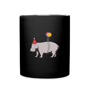 Hippopotamus - Full Colour Mug - black - Front