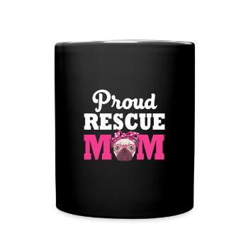 Dog Rescue Animal Rights Animal Rescue Animal Shelter - Full Colour Mug - black - Front