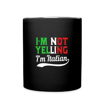 Italienisch Italia Italien - Tasse einfarbig - Schwarz - Vorne