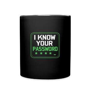 Cybersecurity Cyber Programmer Hacker - Full Colour Mug - black - Front