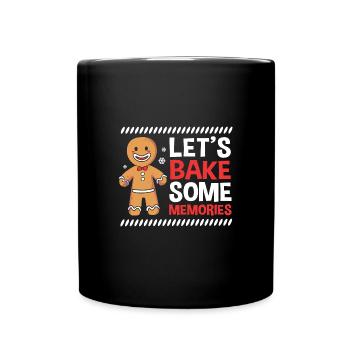 bonhomme en pain d’épice Coeur en pain d’épice Snacking en pain d’épice - Mug uni - noir - Devant