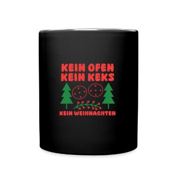 Biscuits de Noël pour la fête de Noël du Père Noël - Mug uni - noir - Devant