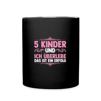Mom of 5 children - Full Colour Mug - black - Front