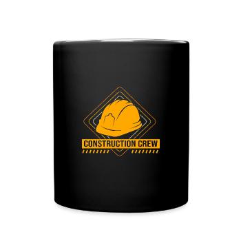 Children's birthday party construction site - Full Colour Mug - black - Front