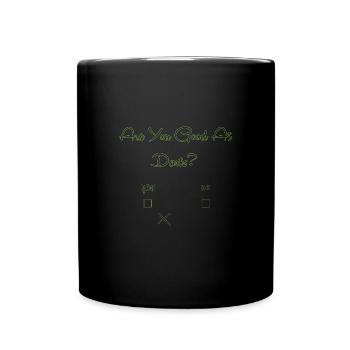 Dart Dartboard Dartpfeil - Tasse einfarbig - Schwarz - Vorne