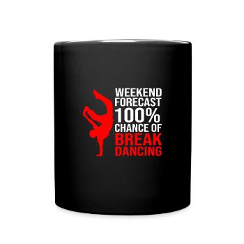 Breakdance - Tasse einfarbig - Schwarz - Vorne