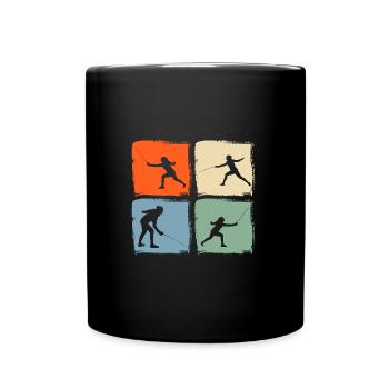 Fechter Fechten - Tasse einfarbig - Schwarz - Vorne