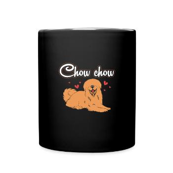 Chow Chow Dog - Full Colour Mug - black - Front