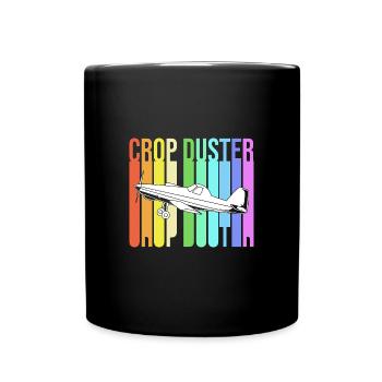 Crop Duster Airplane Pilot Gift - Full Colour Mug - black - Front