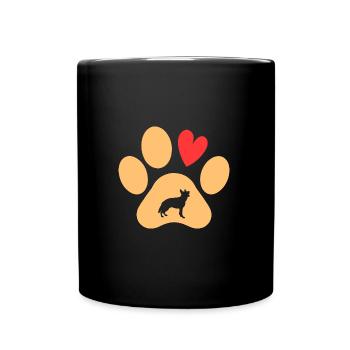 Hund Deutscher Schäferhund - Tasse einfarbig - Schwarz - Vorne