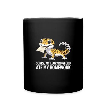 Léopard Gecko Léopard Gecko Reptile Terraristique - Mug uni - noir - Devant
