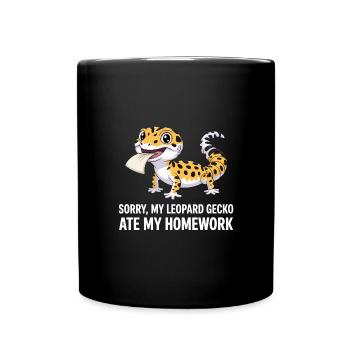Léopard Gecko Léopard Gecko Reptile Terraristique - Mug uni - noir - Devant