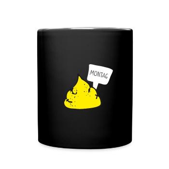 Montre lundi ce que tu penses de lui! - Mug uni - noir - Devant