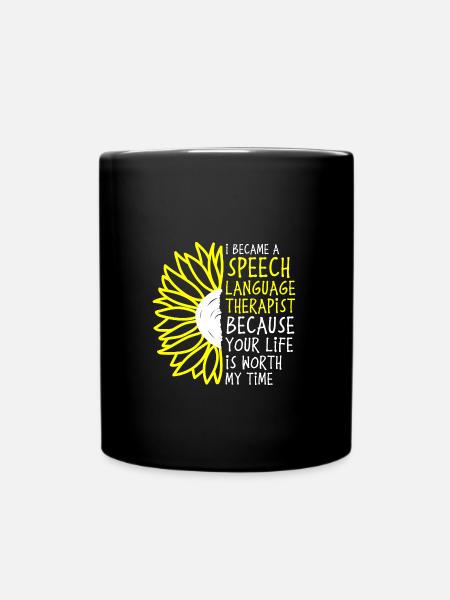Logopäde Sprachtherapie Sprachtherapeut - Tasse einfarbig - Schwarz