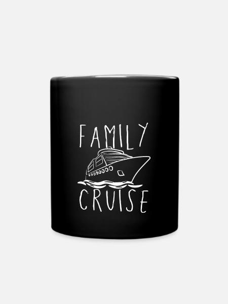 Familien Kreuzfahrt - Tasse einfarbig - Schwarz