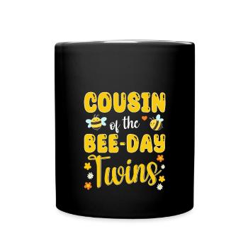Cousin der Bee Day Zwillinge - Tasse einfarbig - Schwarz - Vorne