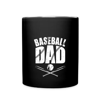 Baseball Dad - Tasse einfarbig - Schwarz - Vorne
