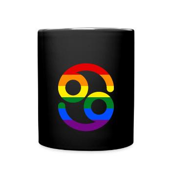 Sternzeichen Krebs LGBT - Tasse einfarbig - Schwarz - Vorne
