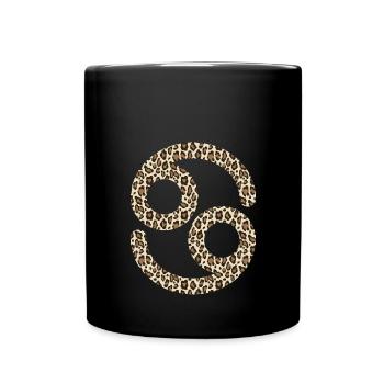 Sternzeichen Krebs - Tasse einfarbig - Schwarz - Vorne