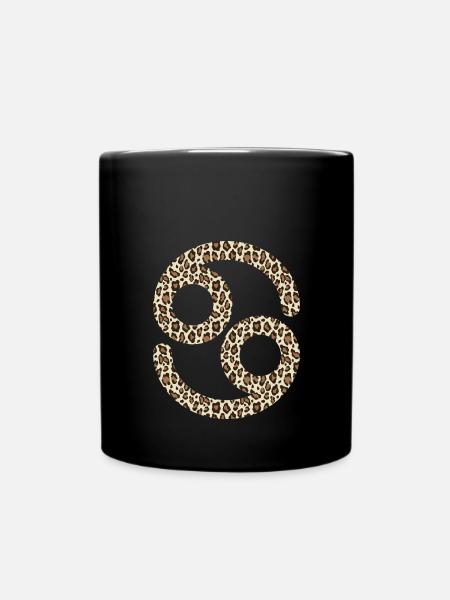 Sternzeichen Krebs - Tasse einfarbig - Schwarz