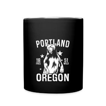 Portland - Mug uni - noir - Devant